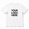 Custom White Basic Cotton T-Shirt