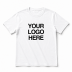 Custom White Basic Cotton T-Shirt