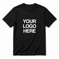 Custom Black Basic Cotton T-Shirt