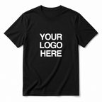 Custom Black Basic Cotton T-Shirt