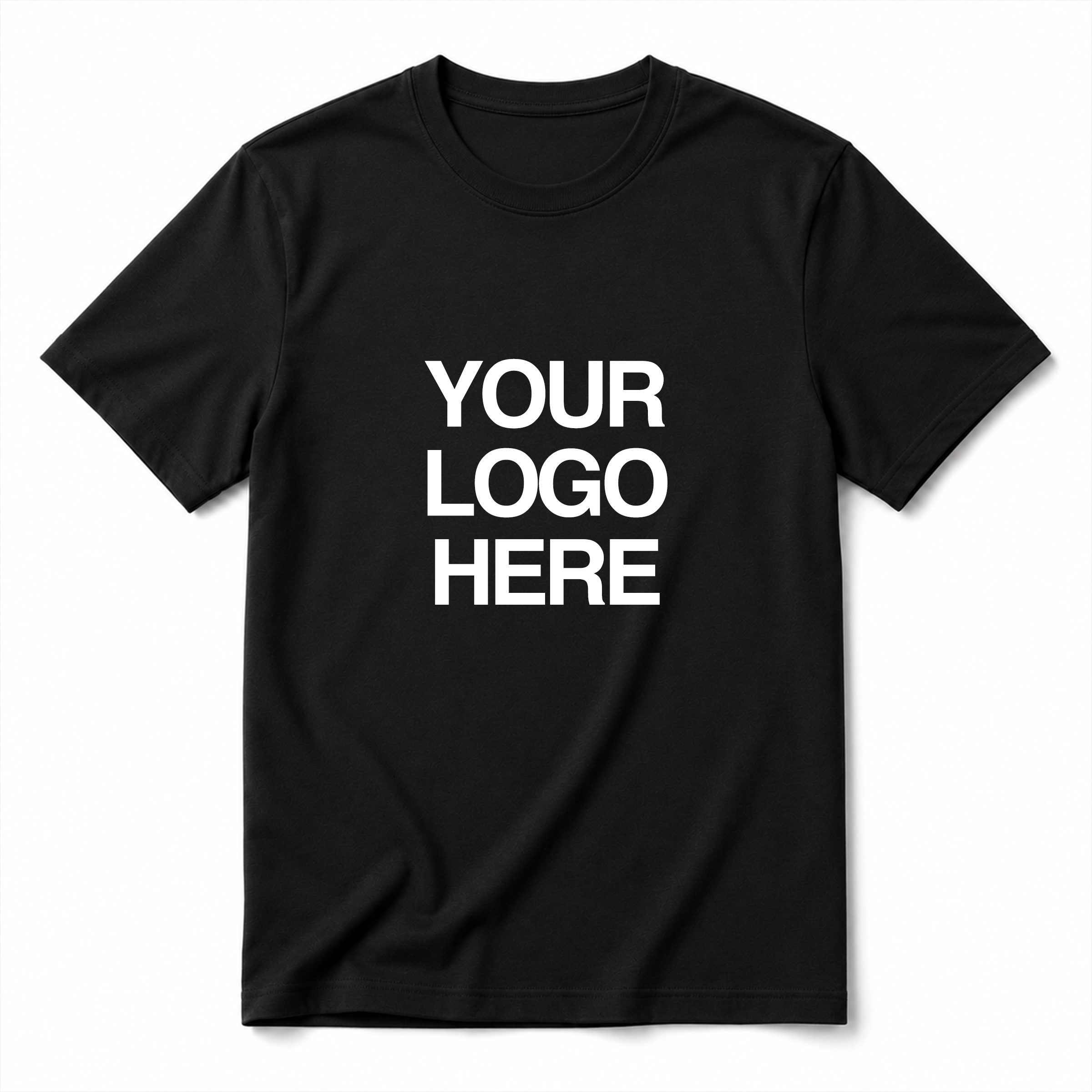 Custom Black Basic Cotton T-Shirt