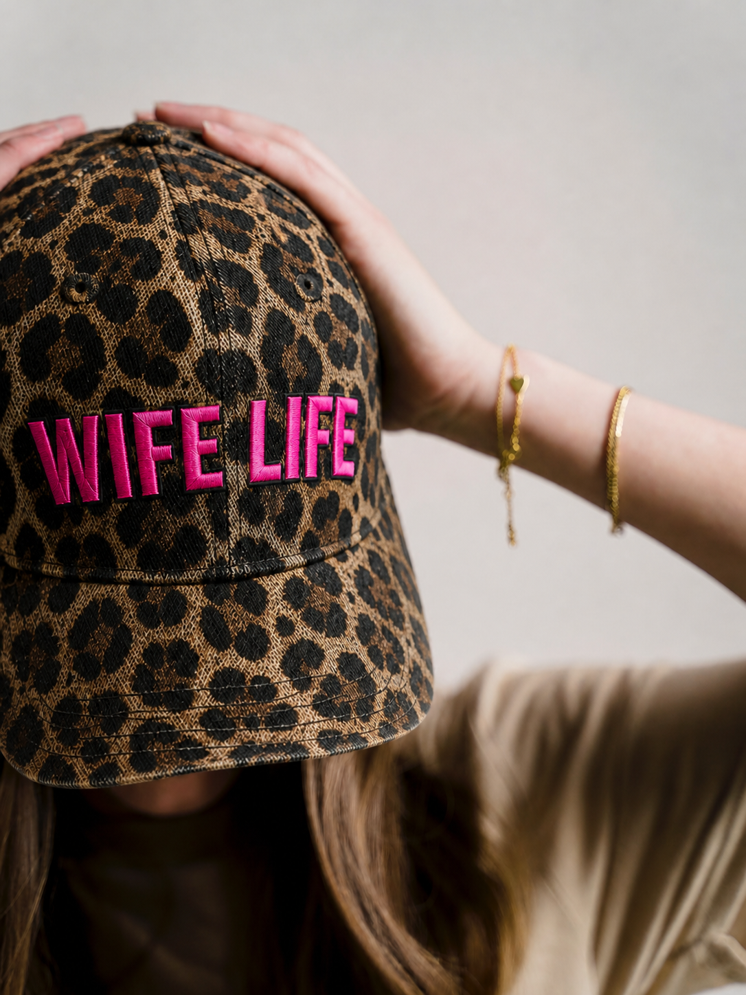 Wife Life Leopard Dad Cap