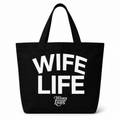 Wife Life Black and White Tote
