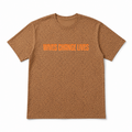 Leopard and Tangerine Light Weight Tee