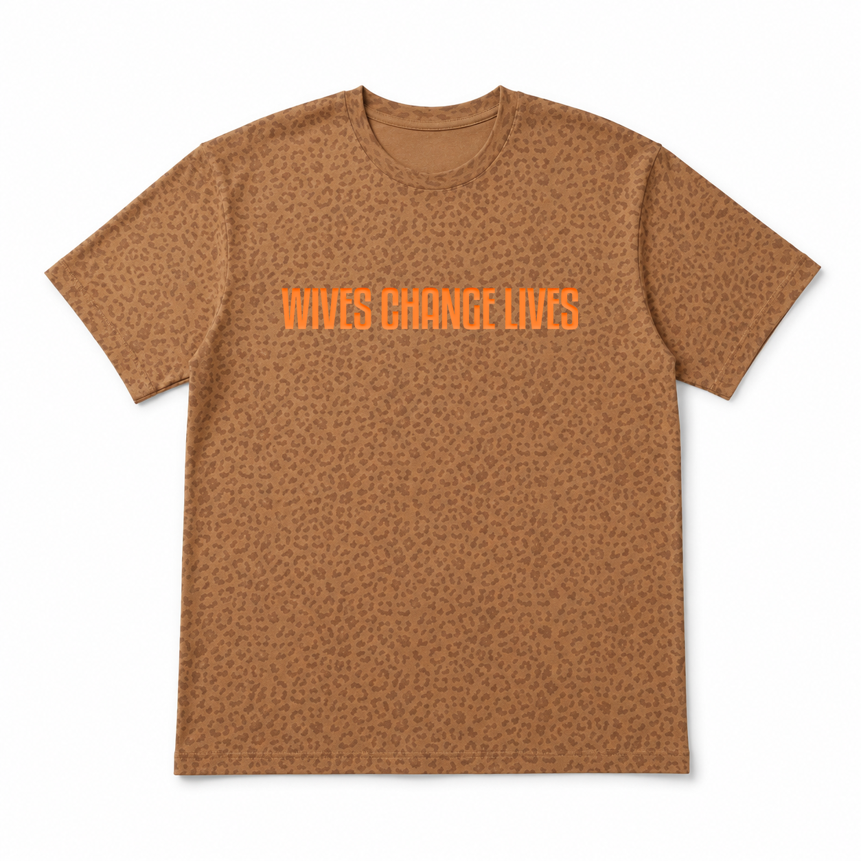Leopard and Tangerine Light Weight Tee
