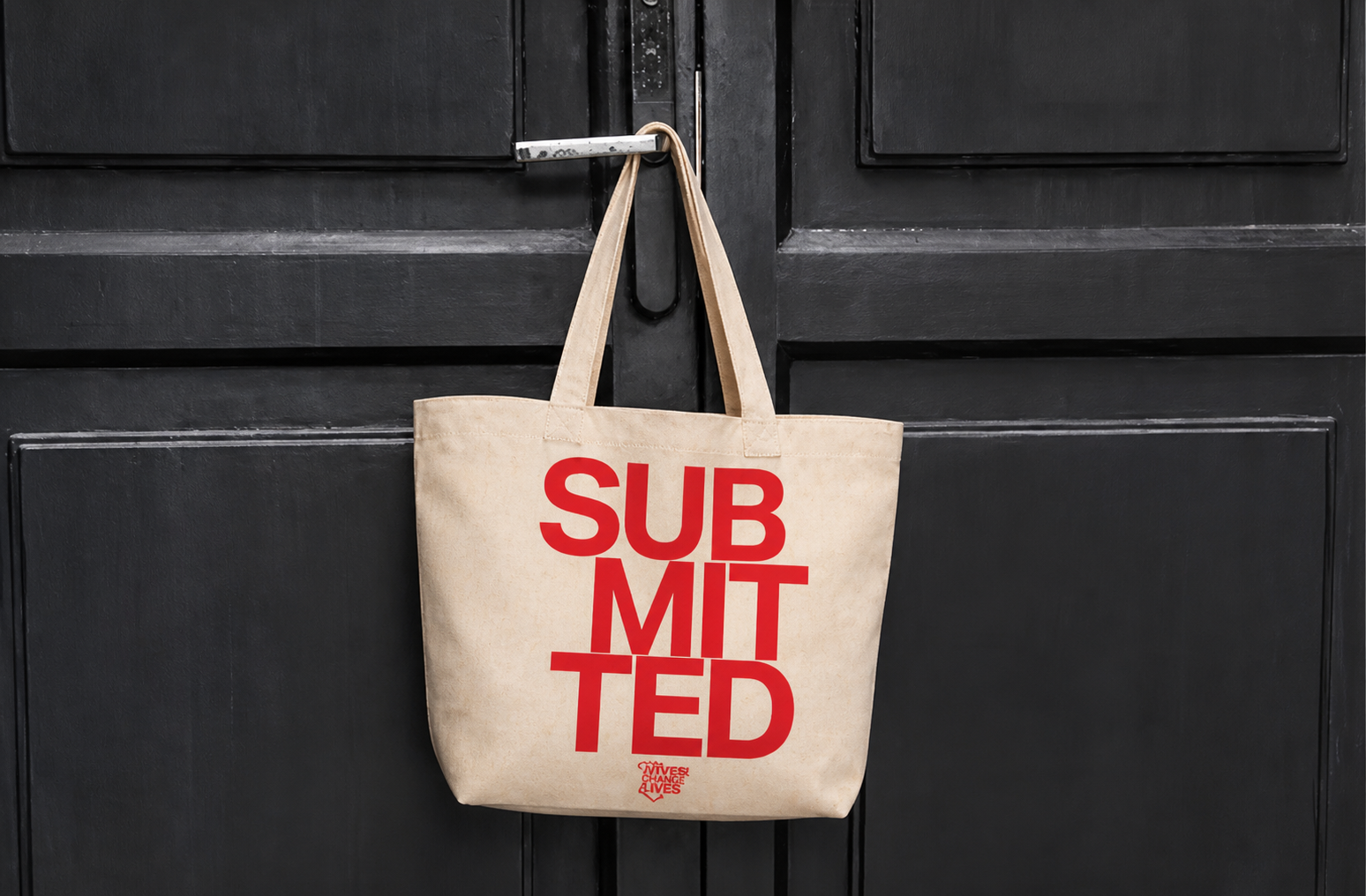 Submitted Red and Cream Tote