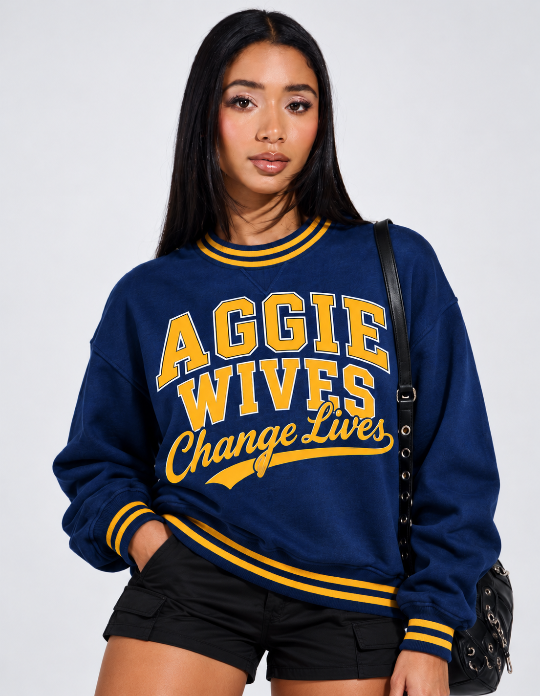 Blue & Gold Varsity Crewneck Sweatshirt