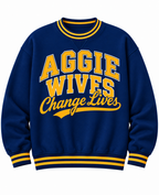 Blue & Gold Varsity Crewneck Sweatshirt