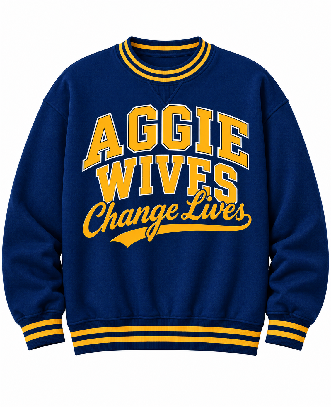 Blue & Gold Varsity Crewneck Sweatshirt