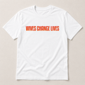 White and Tangerine Basic Cotton Tee