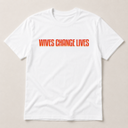 White and Tangerine Basic Cotton Tee
