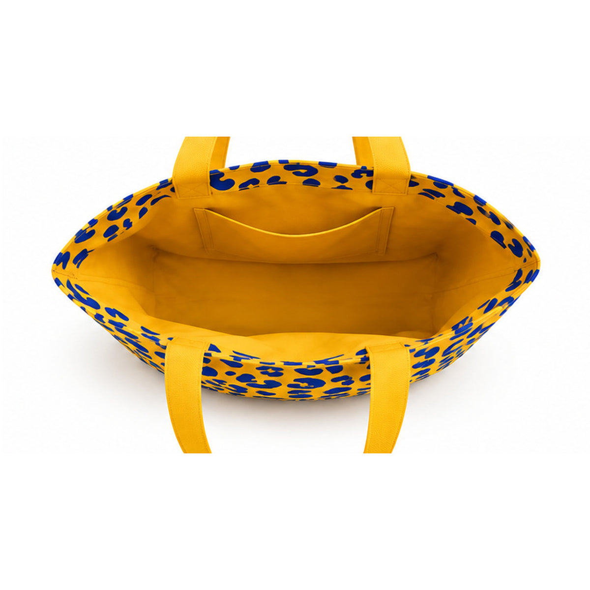 Blue & Gold Leopard Print Tote Bag